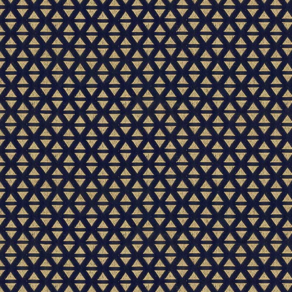 TRIANGLE BLUE YELLOW ABSTRACT SOFA FABRIC