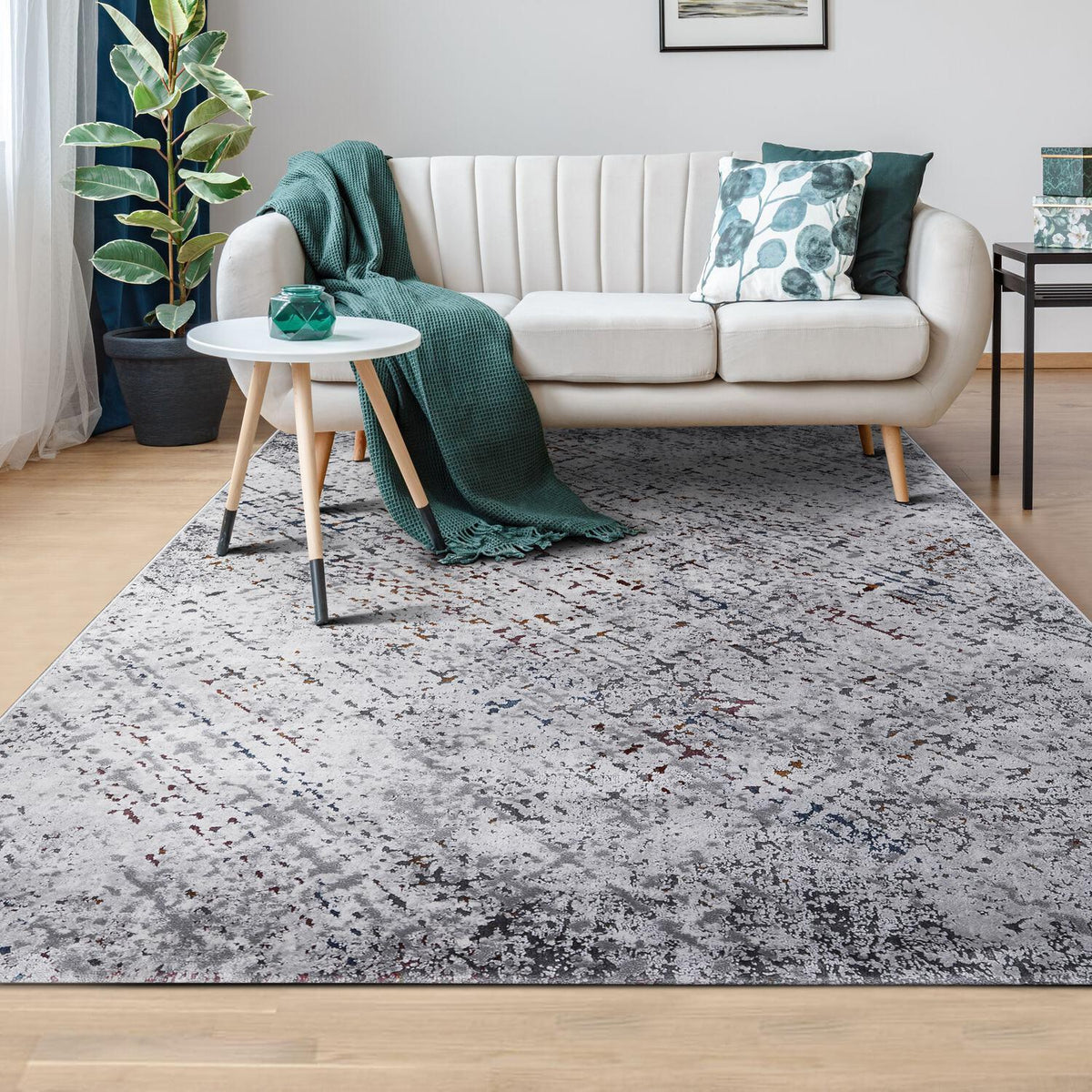 OSLO COKME GREY MODERN ART DESIGN CARPET