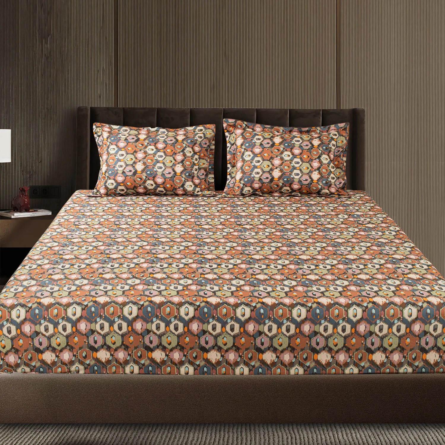 GLOBAL LIVING SG MULTICOLOR MODERN DOUBLE BEDSHEET