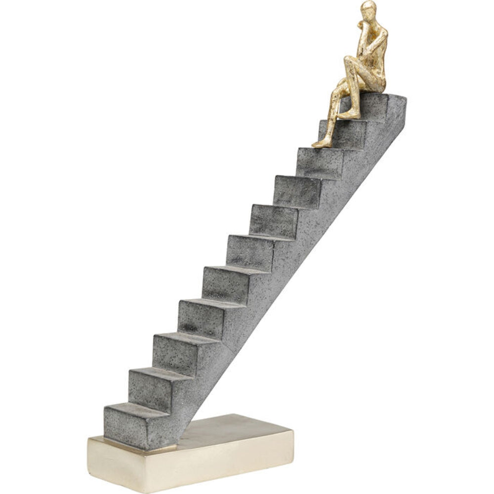 STAIRWAY GOLDEN GRAY OBJECT HOME DECOR