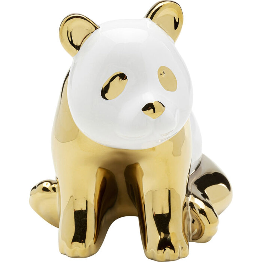 SITTING PANDA GOLD 18CM HOME DECOR