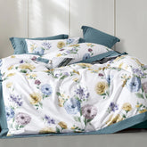 FOUR SEASONS XL WHITE FLORAL DOUBLE BEDSHEET