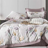 FOUR SEASONS XL LAVENDER FLORAL DOUBLE BEDSHEET