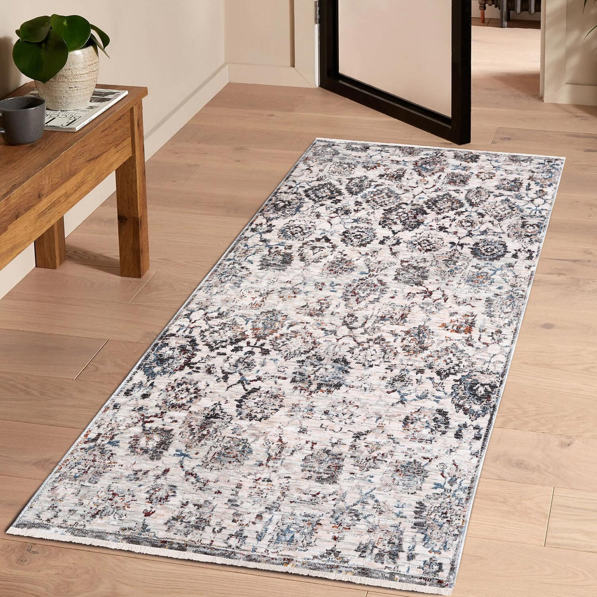 LIMITEE BEIGE LIGHT GREY MODERN COLOURFULL CARPET