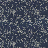 ANCIENT DENIM LEAF TEXTURE CURTAIN FABRIC