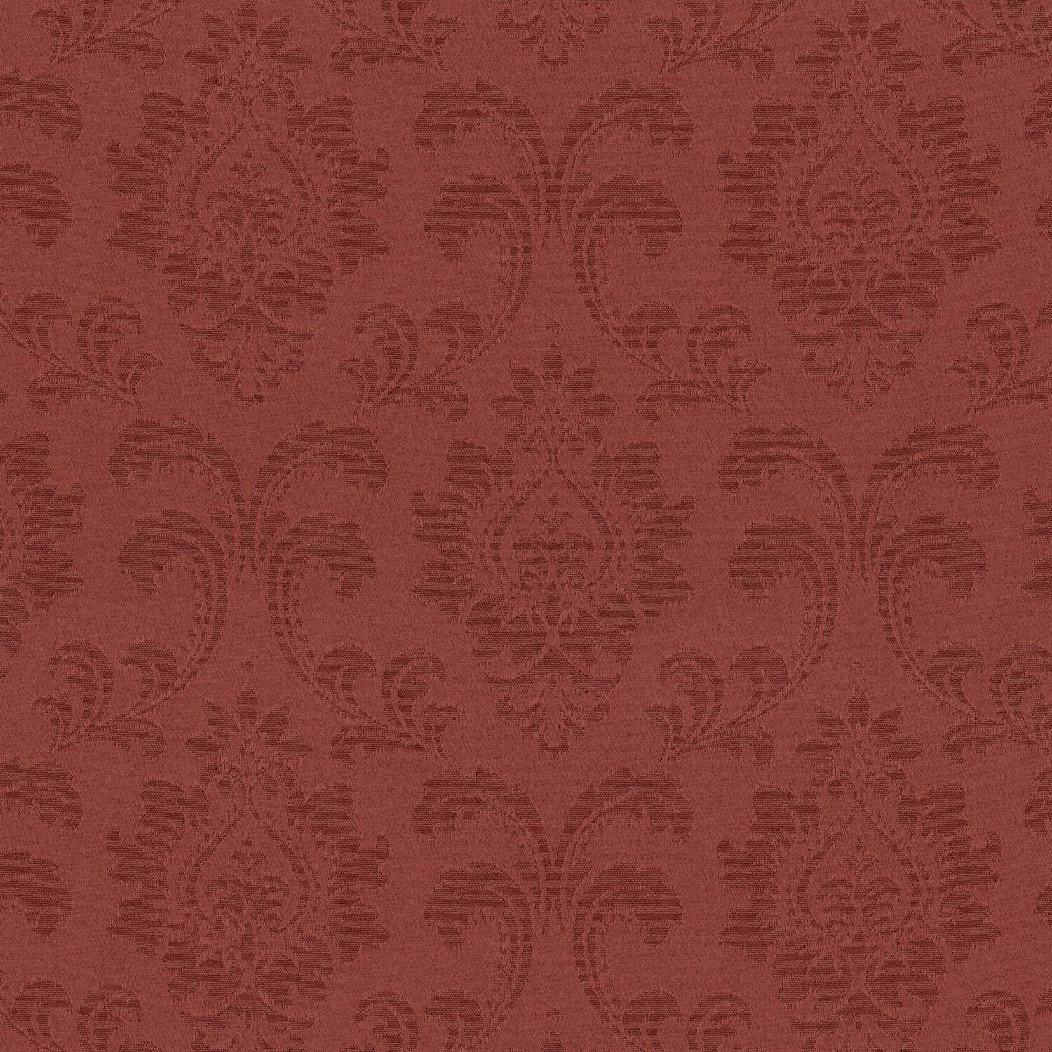 POLY JAQUARD DAMASK RED CURTAIN FABRIC