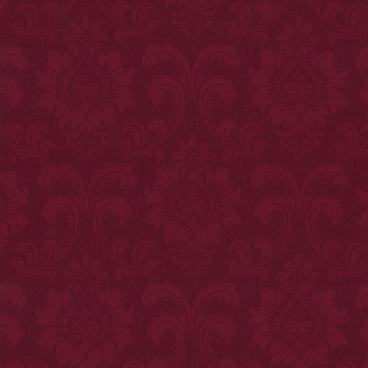 POLY JAQUARD DAMASK DARK PINK CURTAIN FABRIC