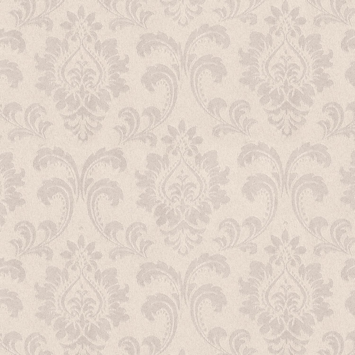 POLY JAQUARD DAMASK OFFWHITE CURTAIN FABRIC