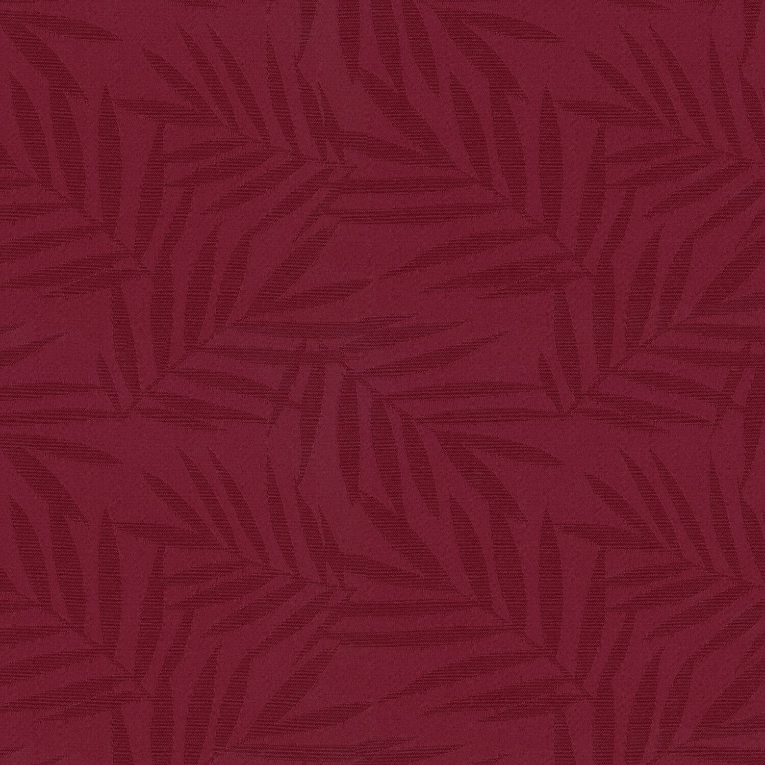 POLY LEAFS JAQUARDS RED VELVET CURTAIN FABRIC