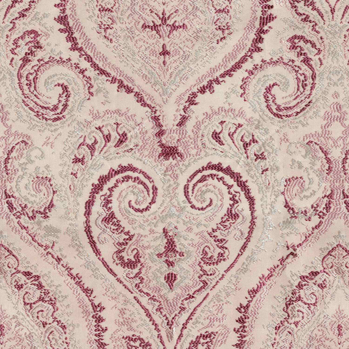 PURE DAMASK ROSE ONION CURTAIN FABRIC