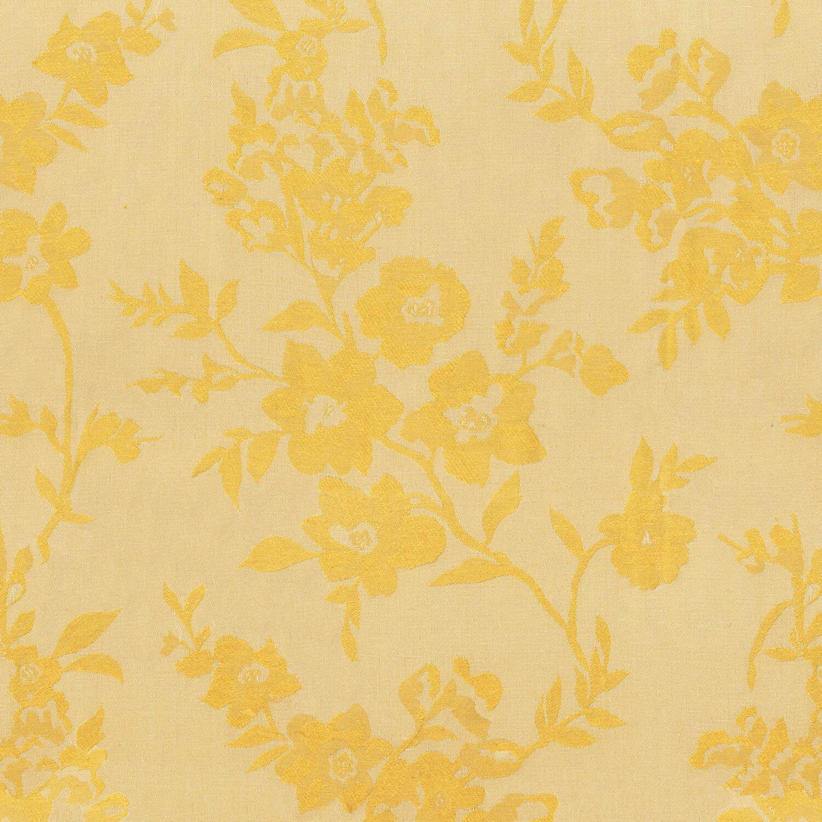 JAGUAR YELLOW FLORAL CURTAIN FABRIC