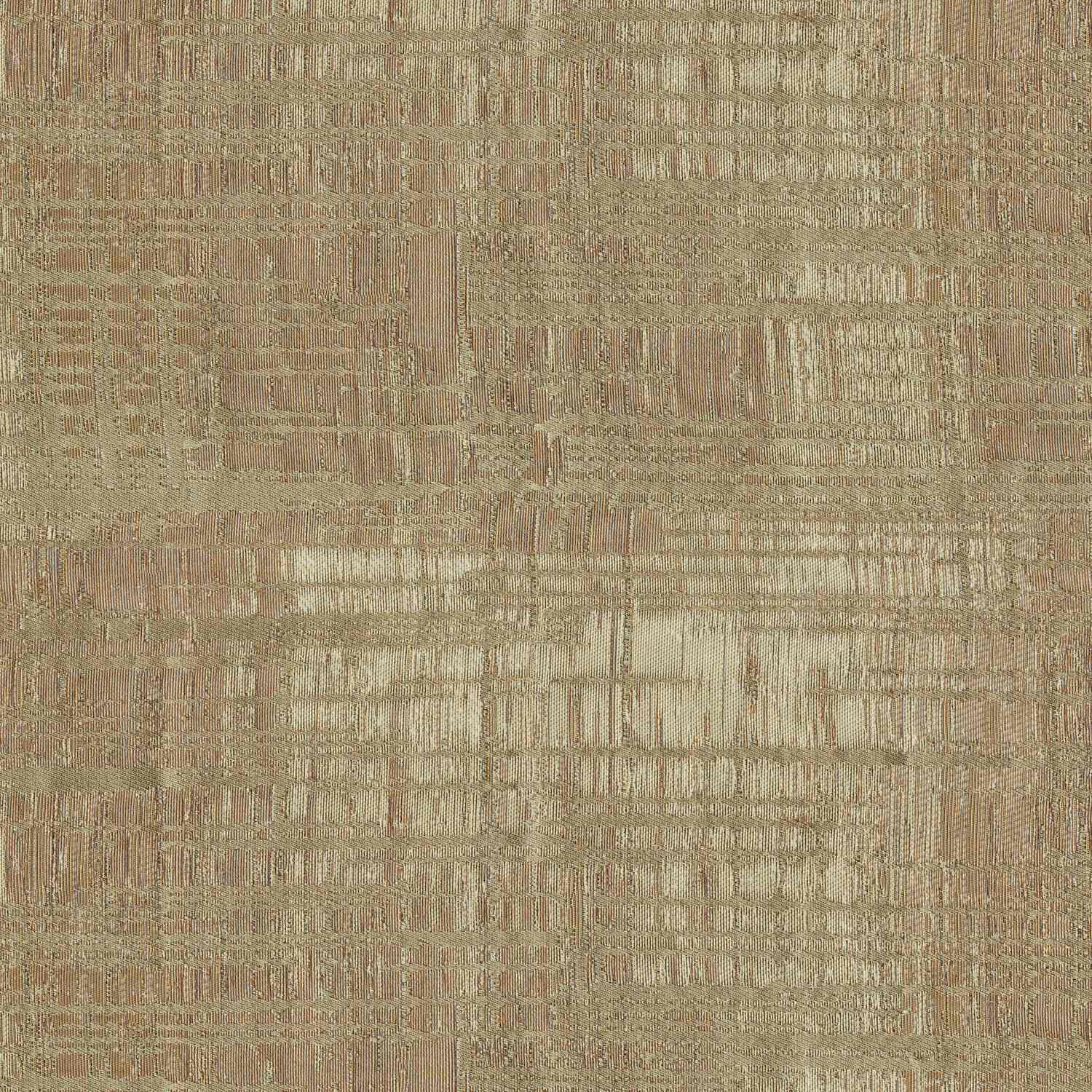 SATIN CHECKS CHICKOO TEXTURE CURTAIN FABRIC