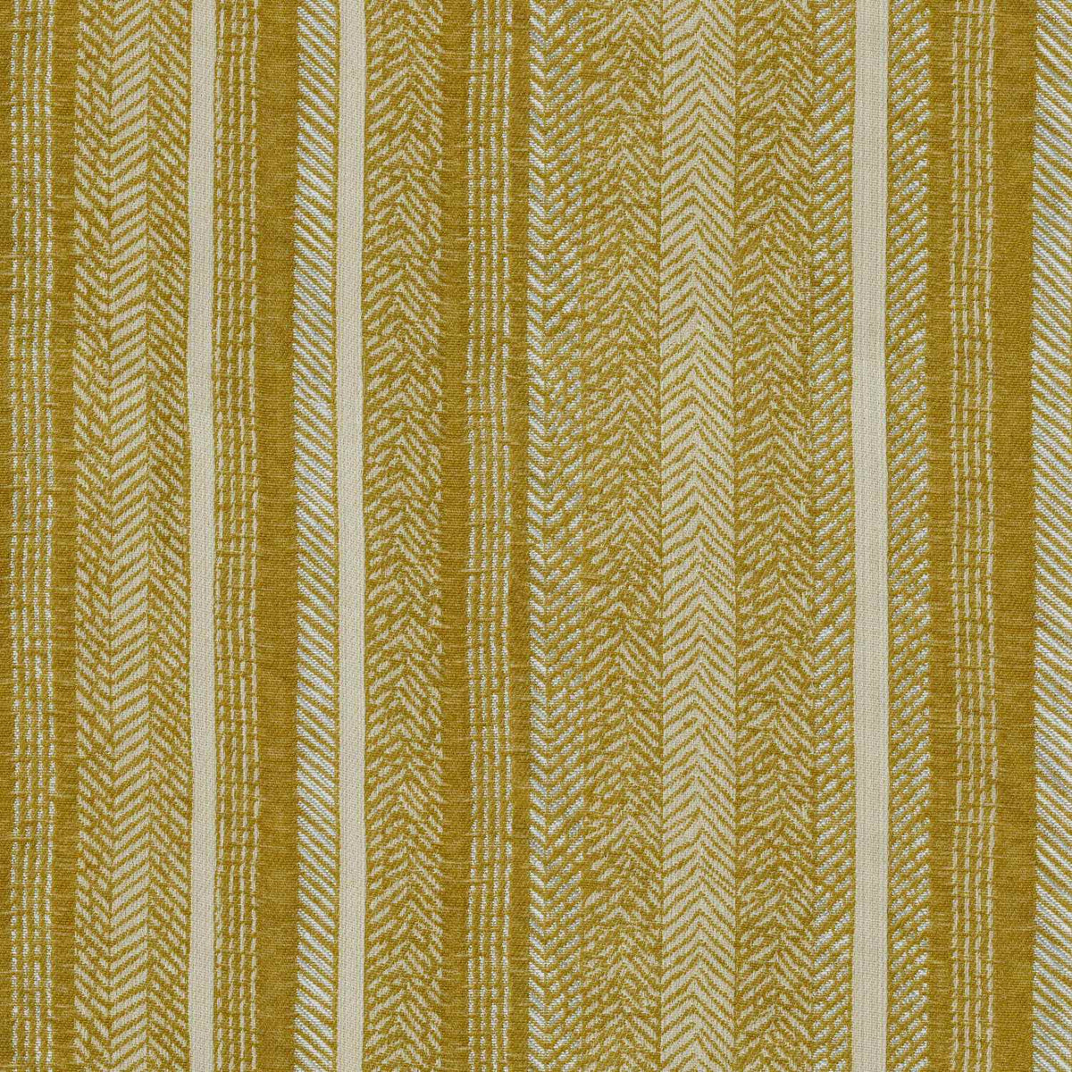 KRYPTON MUSTARD  STRIPED TEXTURE CURTAIN FABRIC