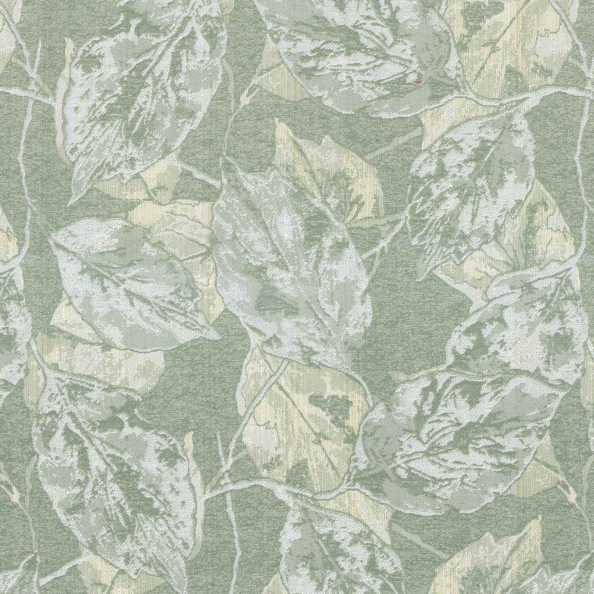 KRYPTON GREEN LEAF TEXTURE CURTAIN FABRIC