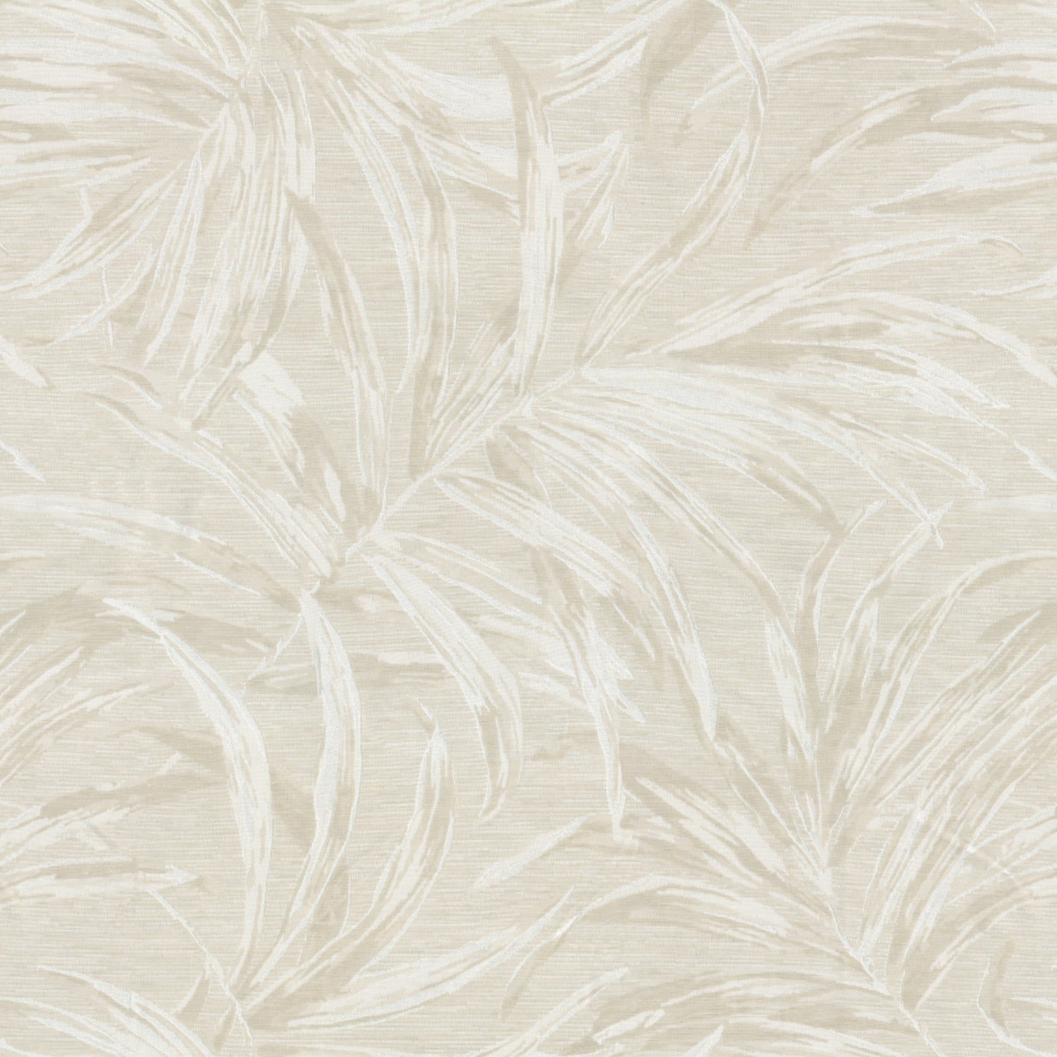 JOB BEIGE LEAFS CURTAIN FABRIC