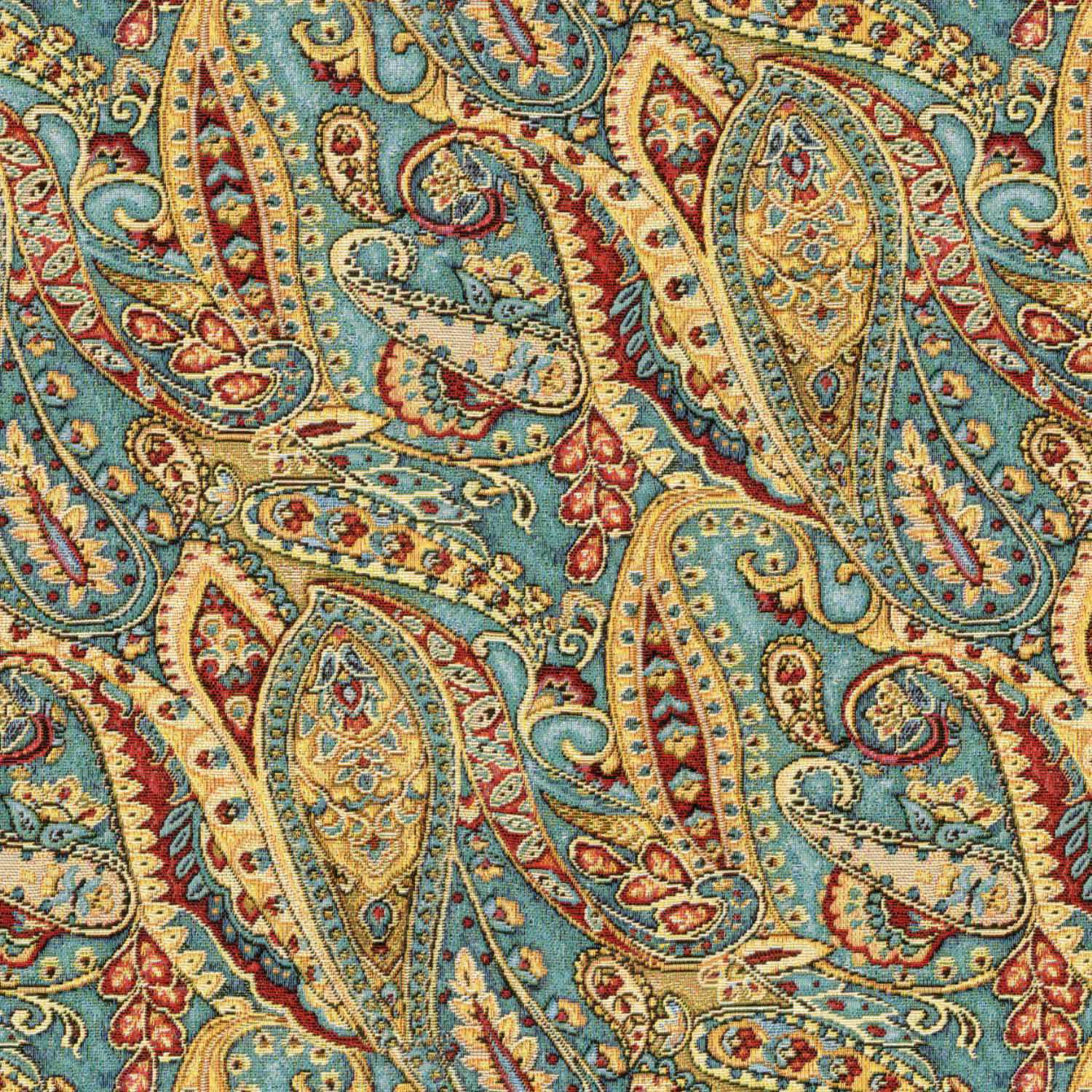 NAMASTE SMALL TURQUESA PAISLEY SOFA FABRIC