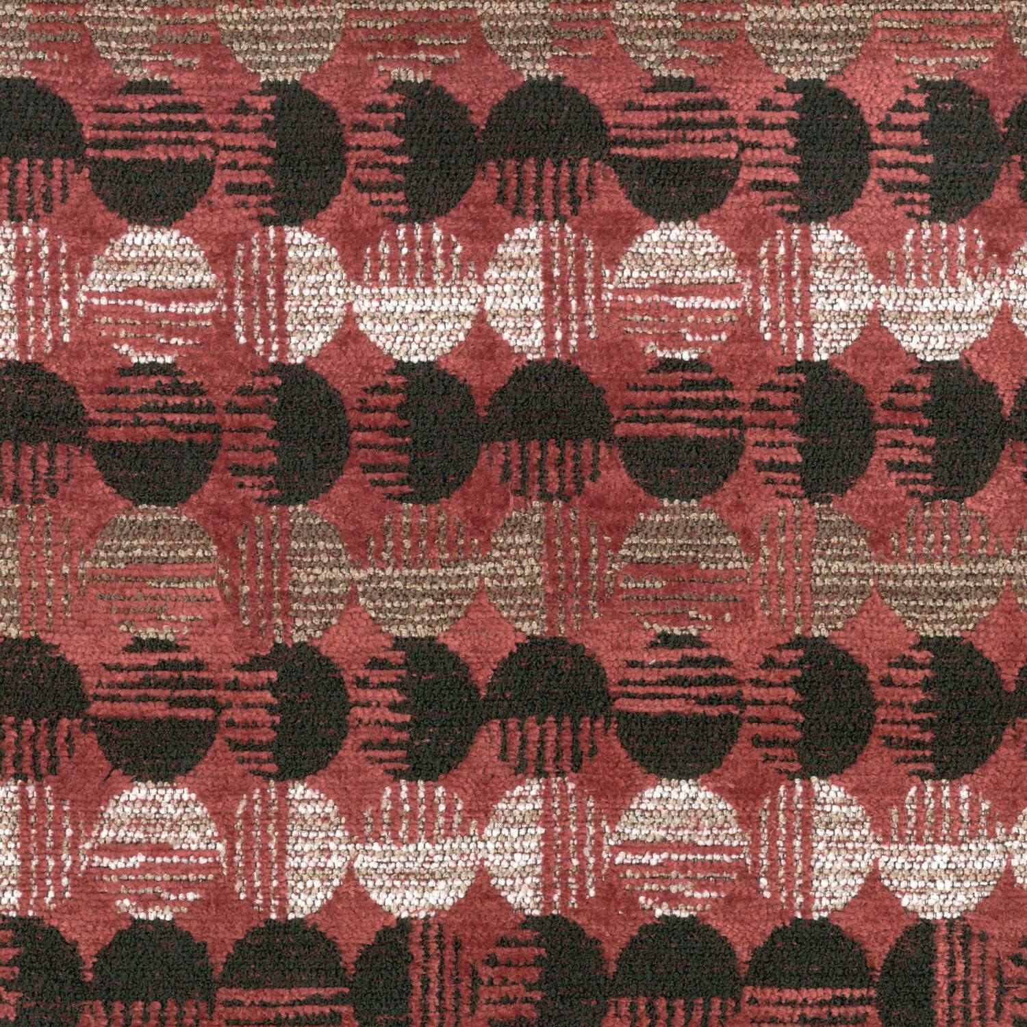 FSTV RED CIRCLED  SOFA FABRIC