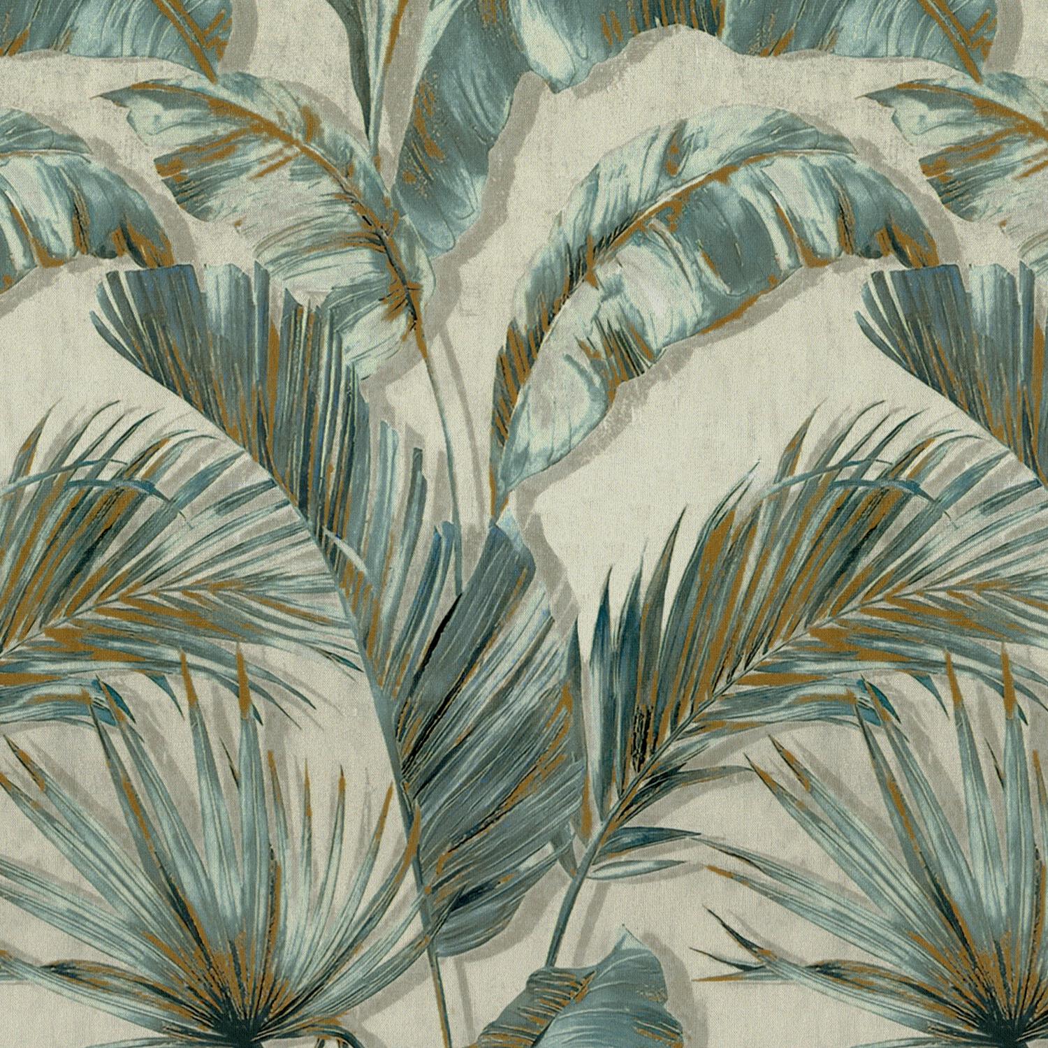 OLIVIA GREEN LEAFS SOFA FABRIC