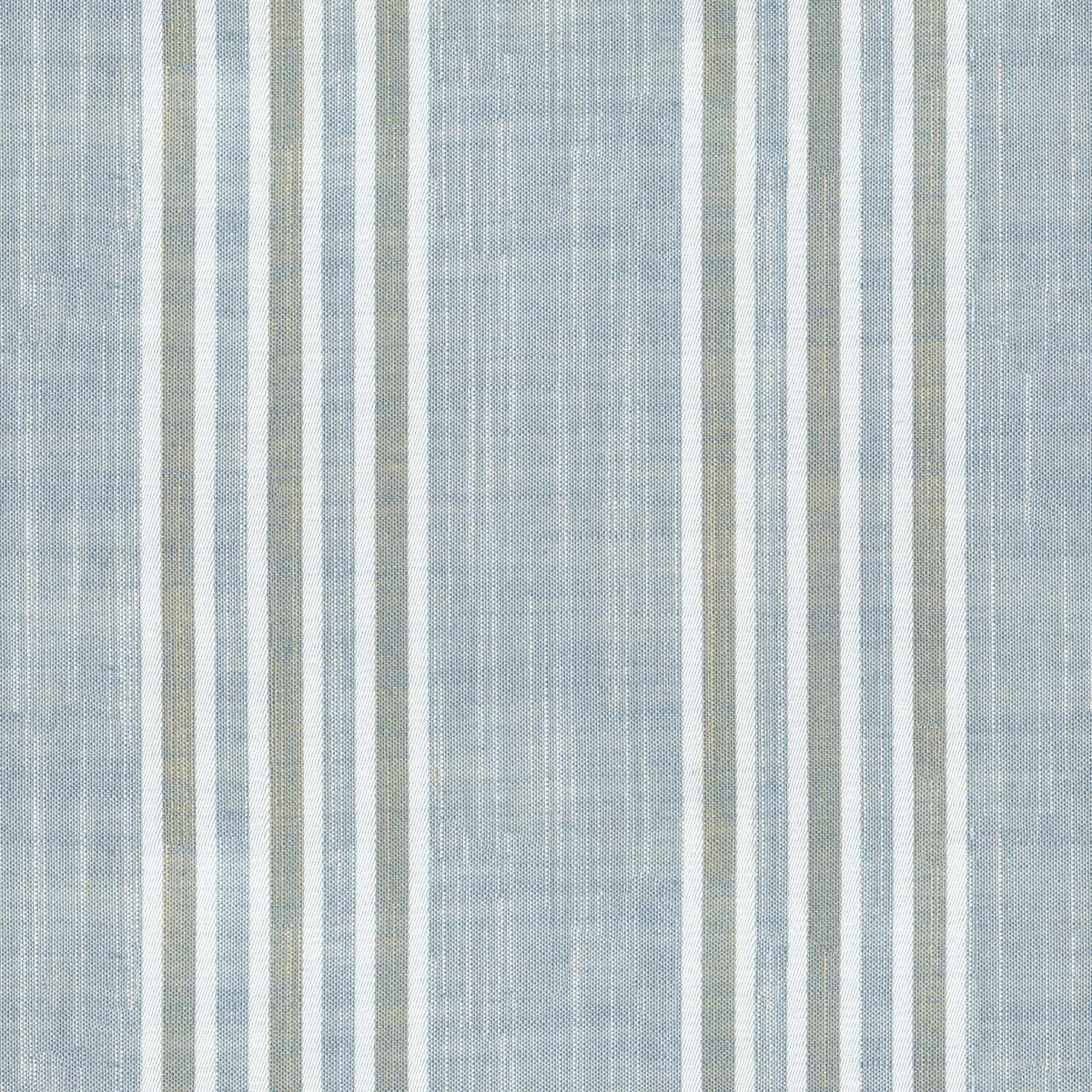 RILEY BLUE STRIPED CURTAIN FABRIC