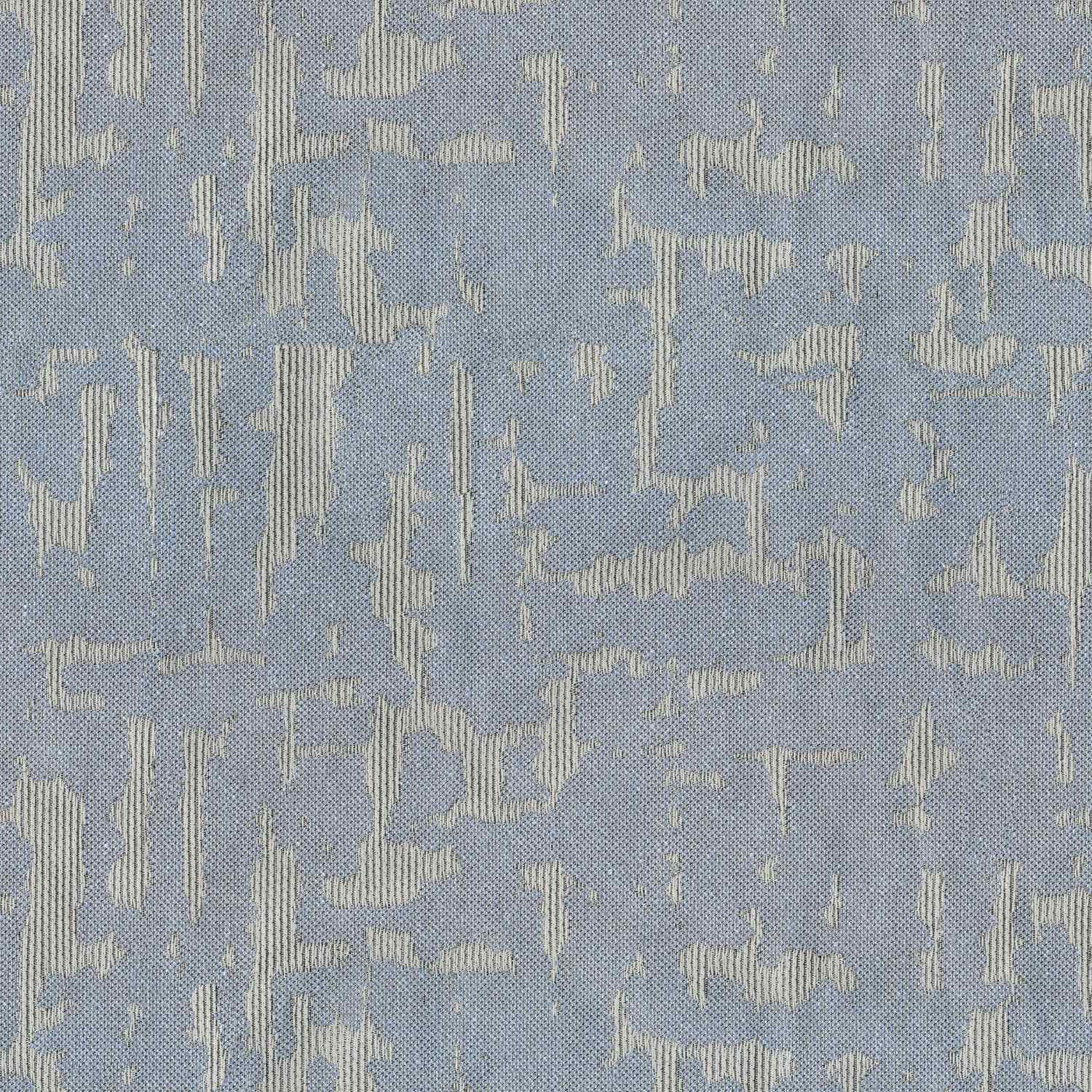 D BLUE MODERN CURTAIN FABRIC