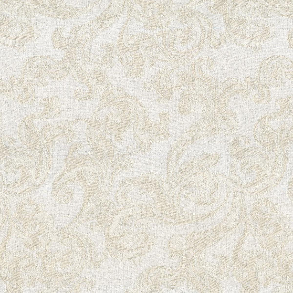 FANCY VOILE OFFWHITE FLORAL CURTAIN FABRIC