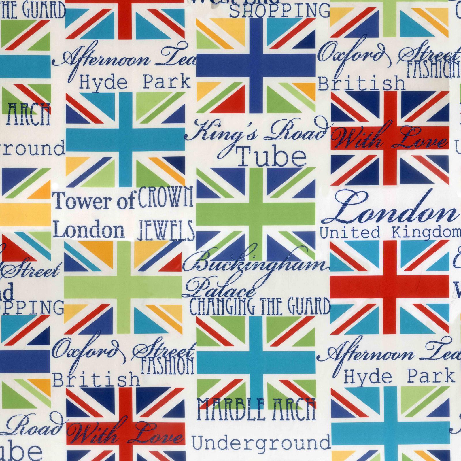 BRITISH SILKY SATIN WHITE CARICATURE CURTAIN FABRIC