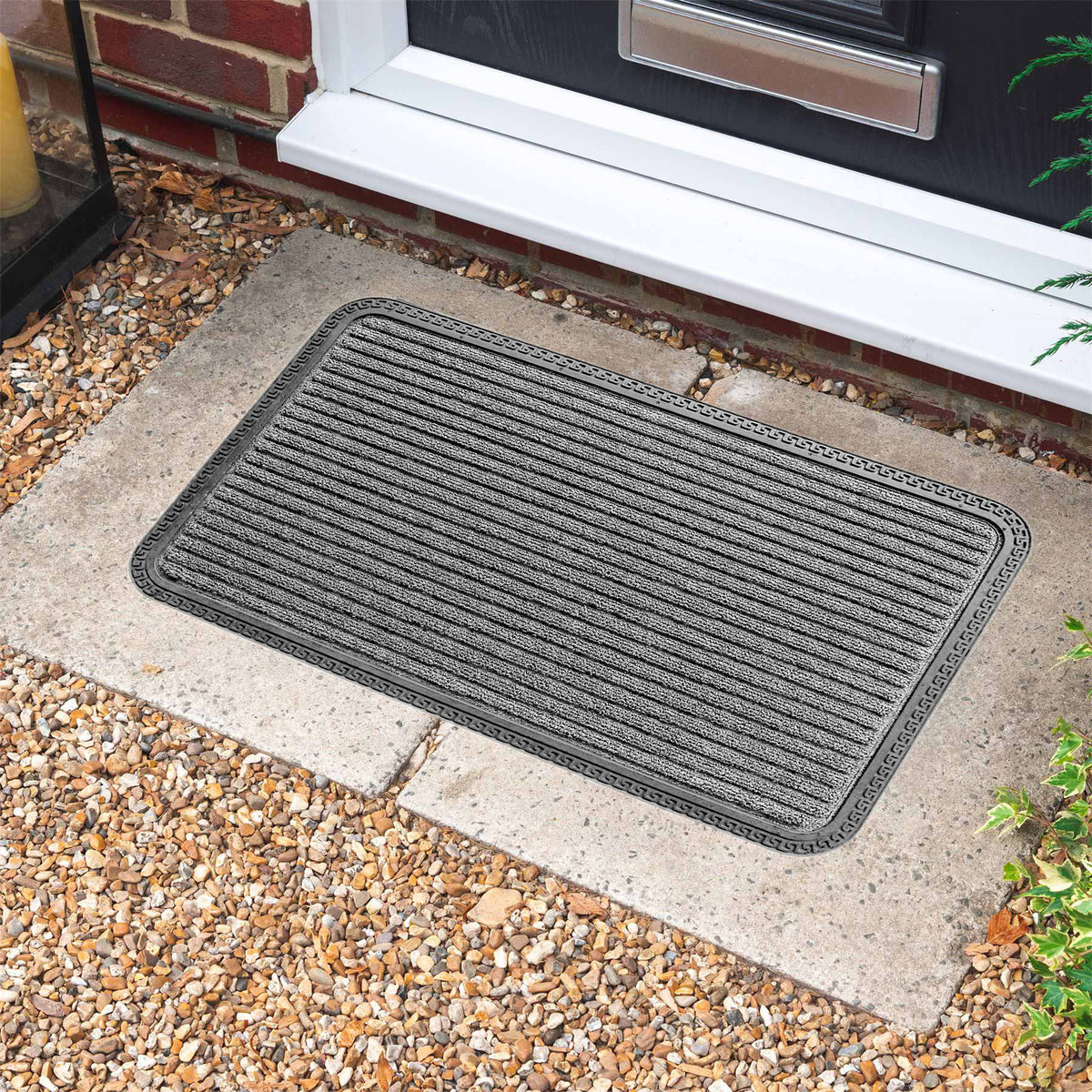 LIGHT STRIPE GREY DOORMAT