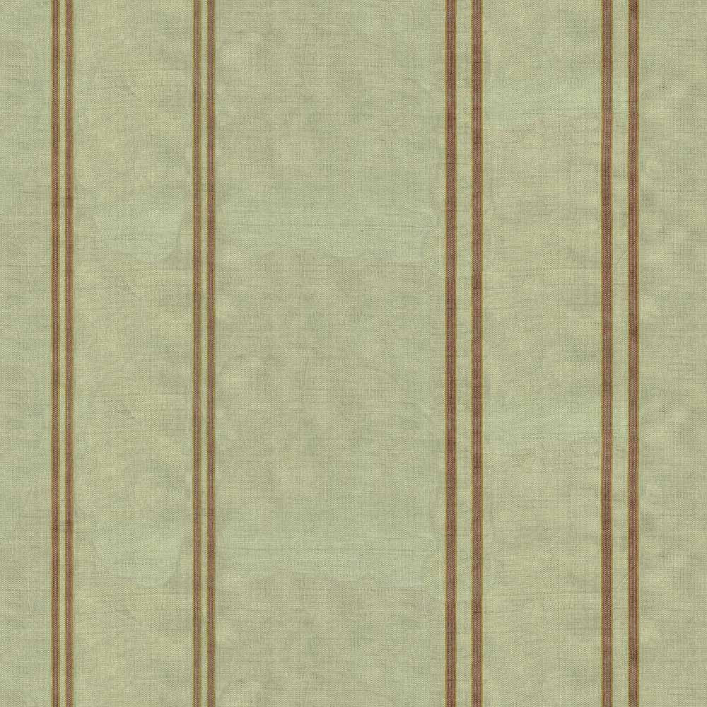 TREE HILL GREEN STRIPED CURTAIN FABRIC