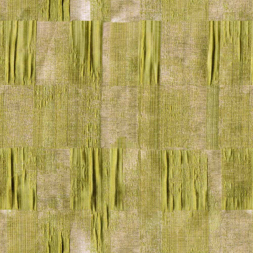 ELVA GREEN GEOMETRICAL CURTAIN FABRIC