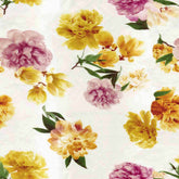 VIOLA CHANTILLY GOLD FLORAL CURTAIN FABRIC