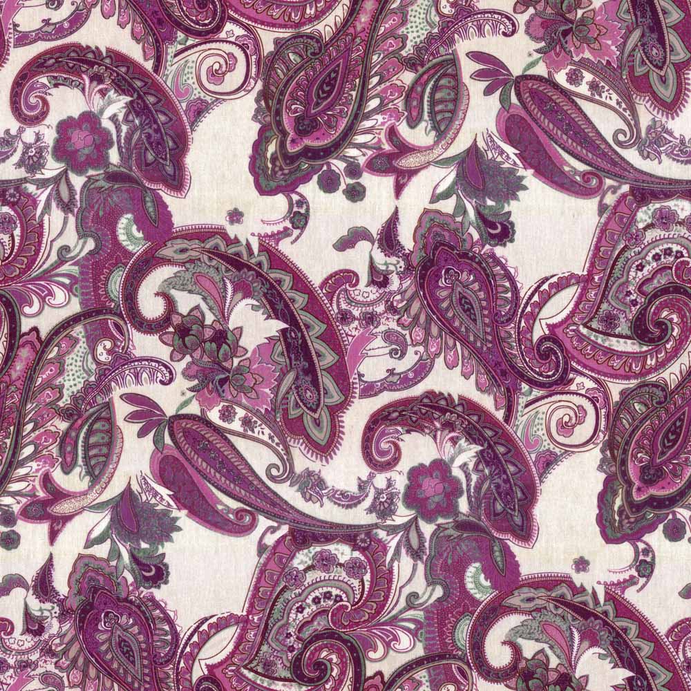 KL WINE BERRY PAISLEY SOFA FABRIC