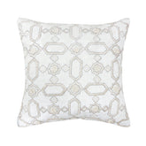 WHITE MODERN VELVET CUSHION COVER