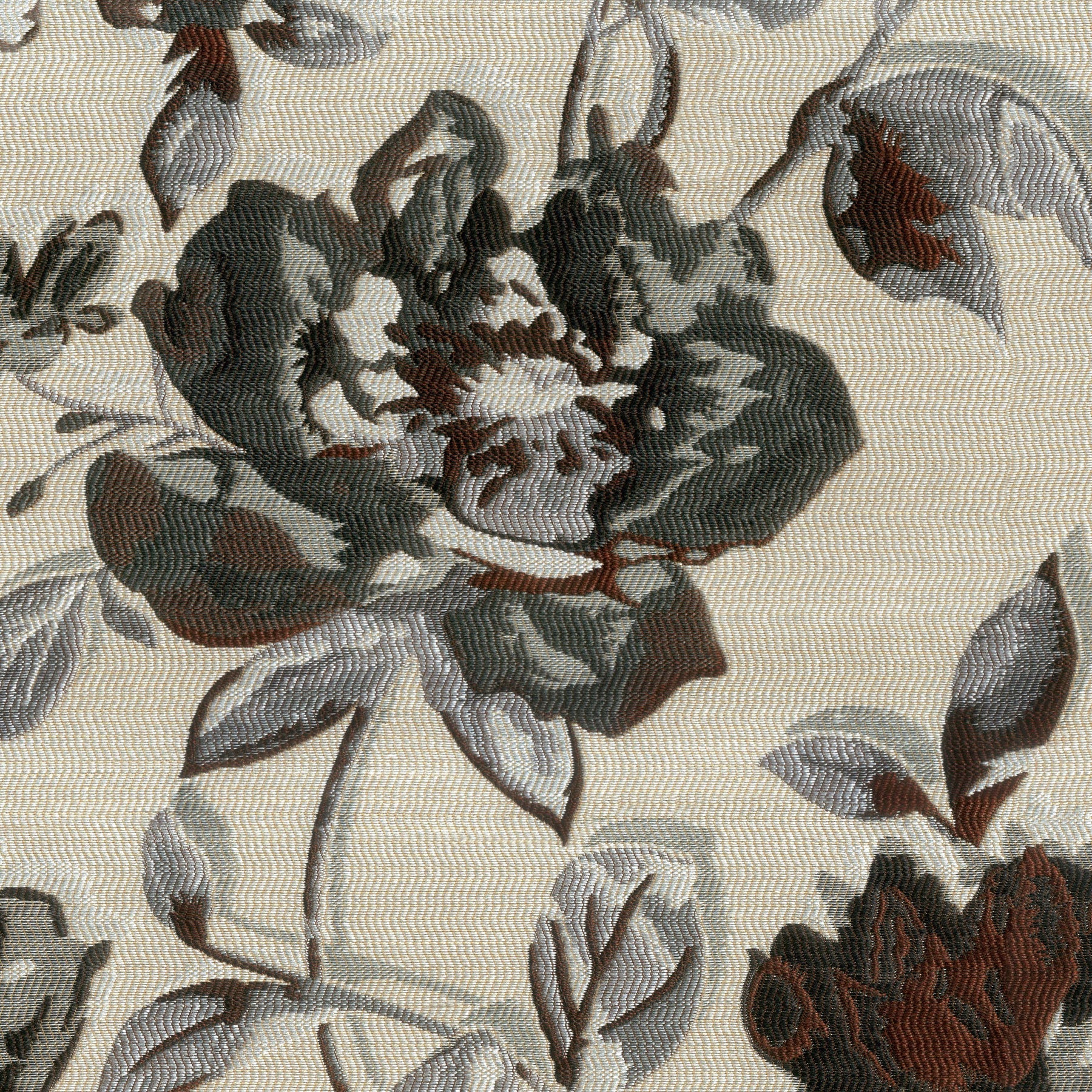 UL BROWN FLORAL SOFA FABRIC