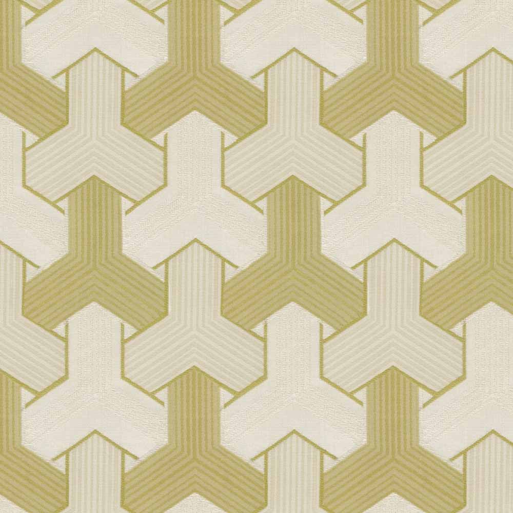 BENTLEY GREEN ABSTRACT CURTAIN FABRIC