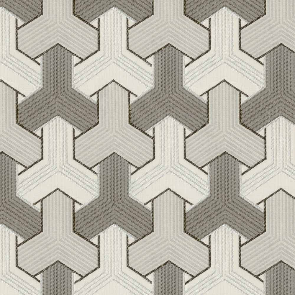 BENTLEY GREY ABSTRACT CURTAIN FABRIC