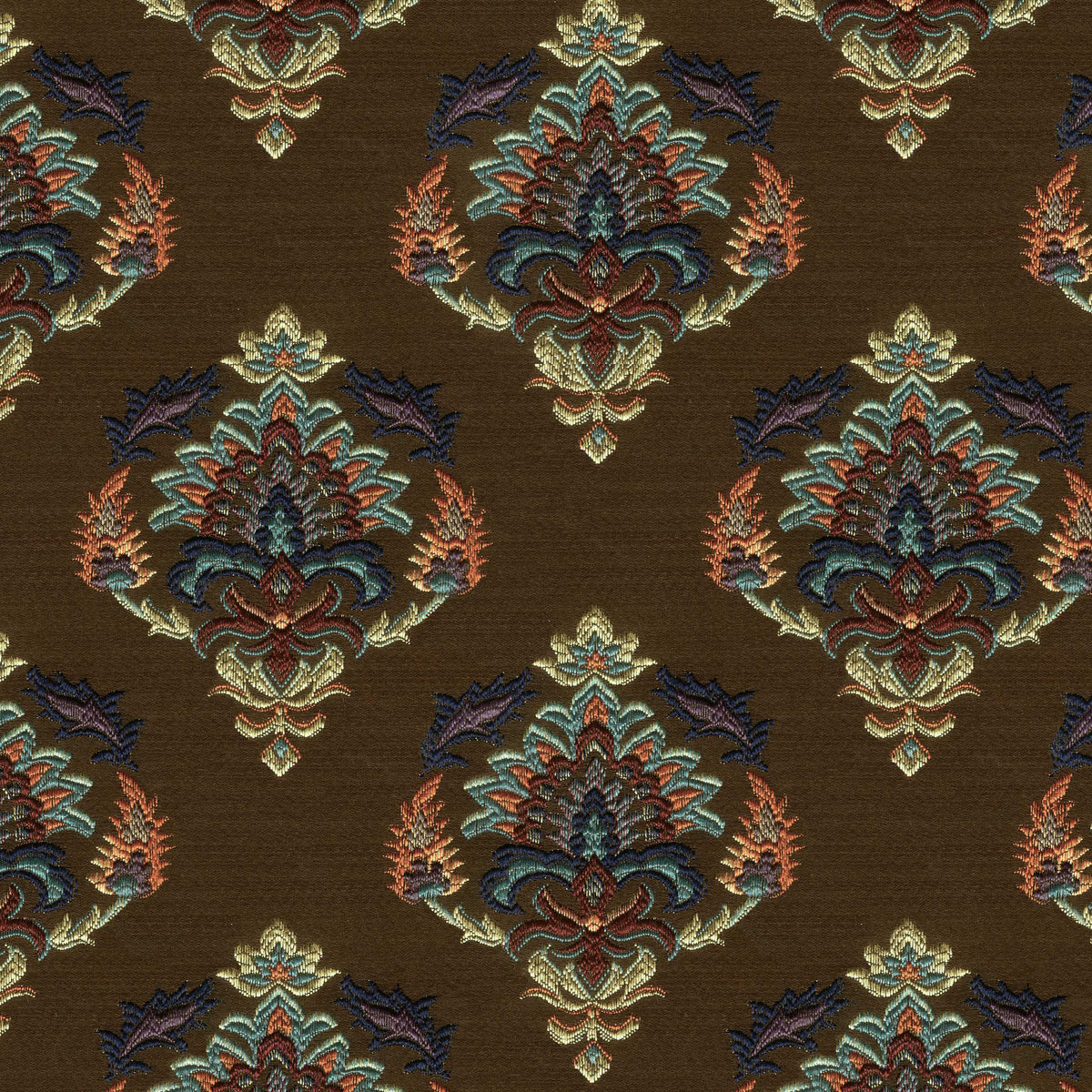 UL BROWN FLORAL SOFA FABRIC