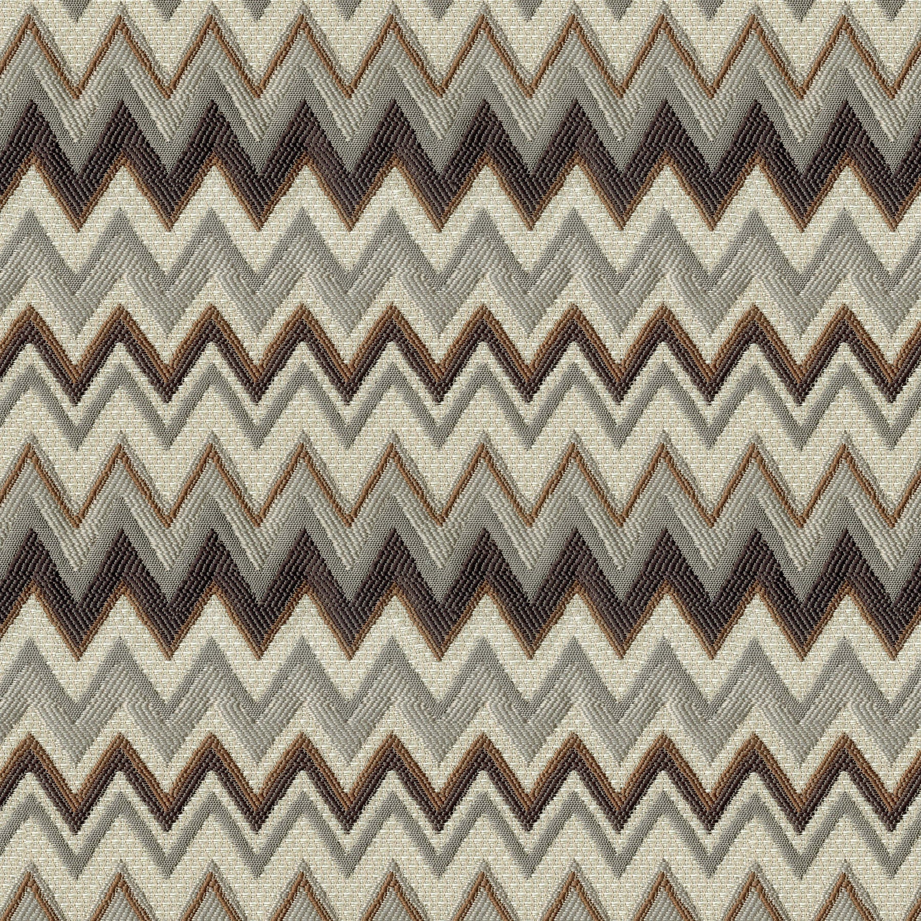 S BROWN ZIG ZAG SOFA FABRIC