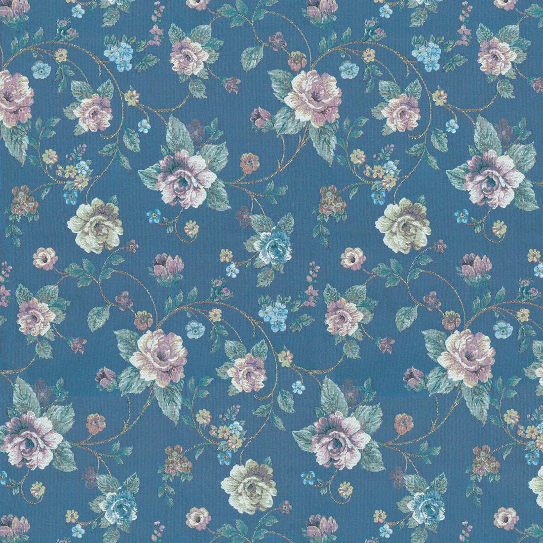 FLOWRENCE BLUE FLORAL SOFA FABRIC