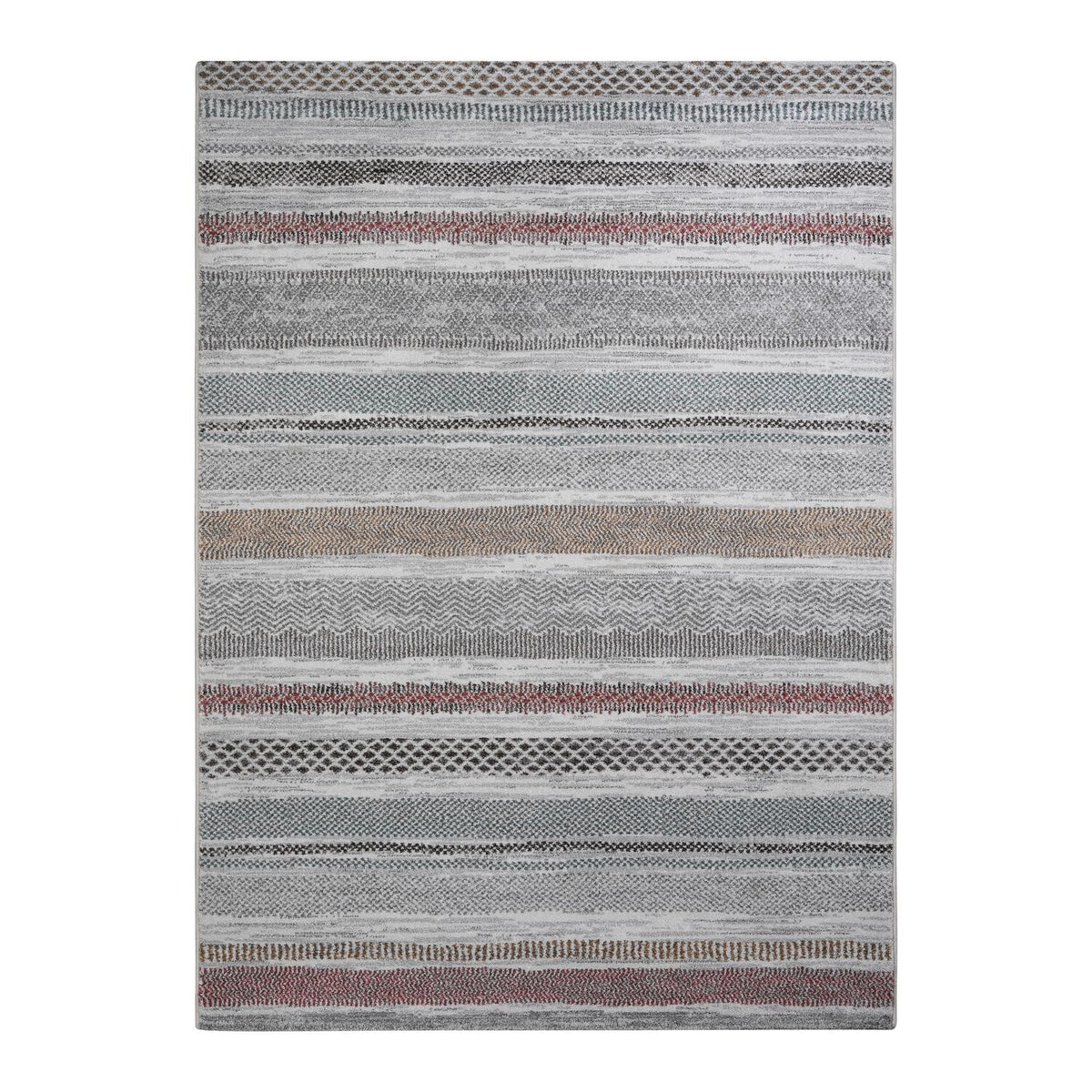 BERLIN GREY STRIPED MODERN CARPET