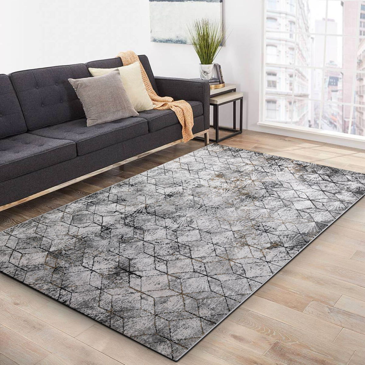 OSLO BEIGE MODERN ART DESIGN CARPET