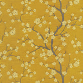 BLOSSOM MUSTARD CURTAIN FABRIC