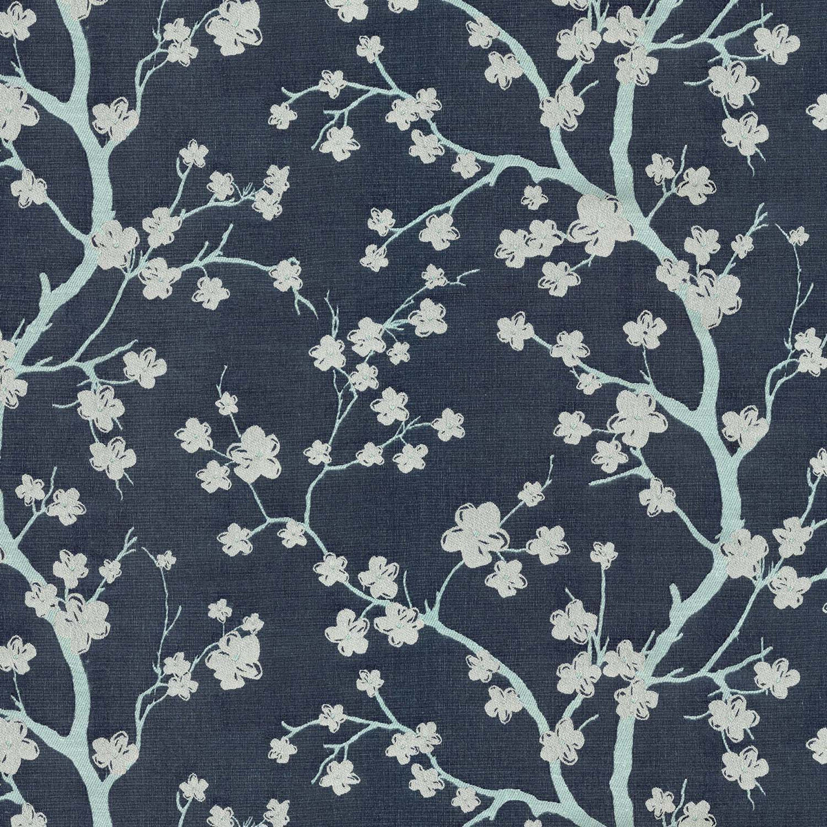 BLOSSOM DENIM CURTAIN FABRIC