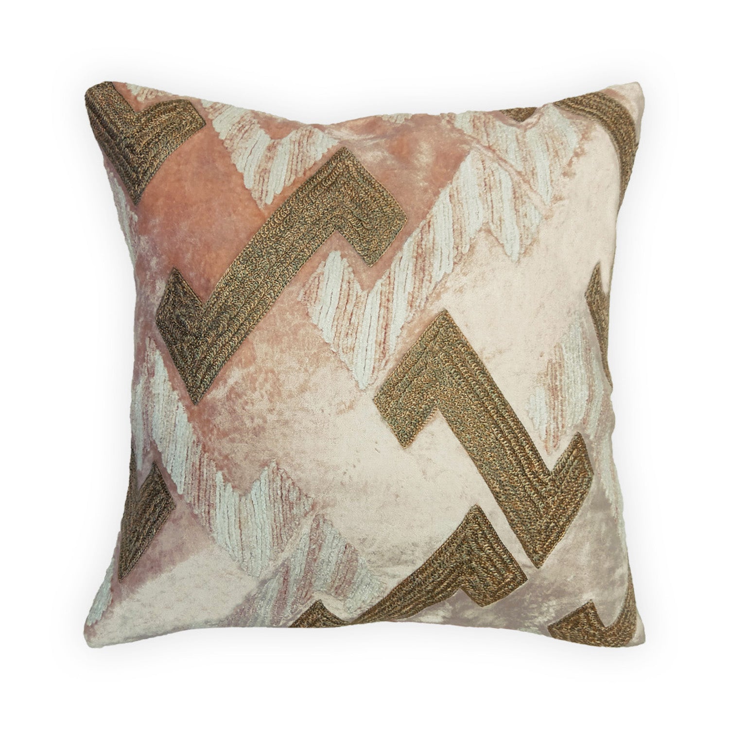 ARTDECO VELVET CORAL CUSHION COVER