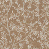 BSL LIGHT BROWN LEAF CURTAIN FABRIC