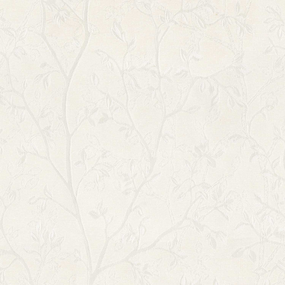 BSL WHITE LEAF CURTAIN FABRIC