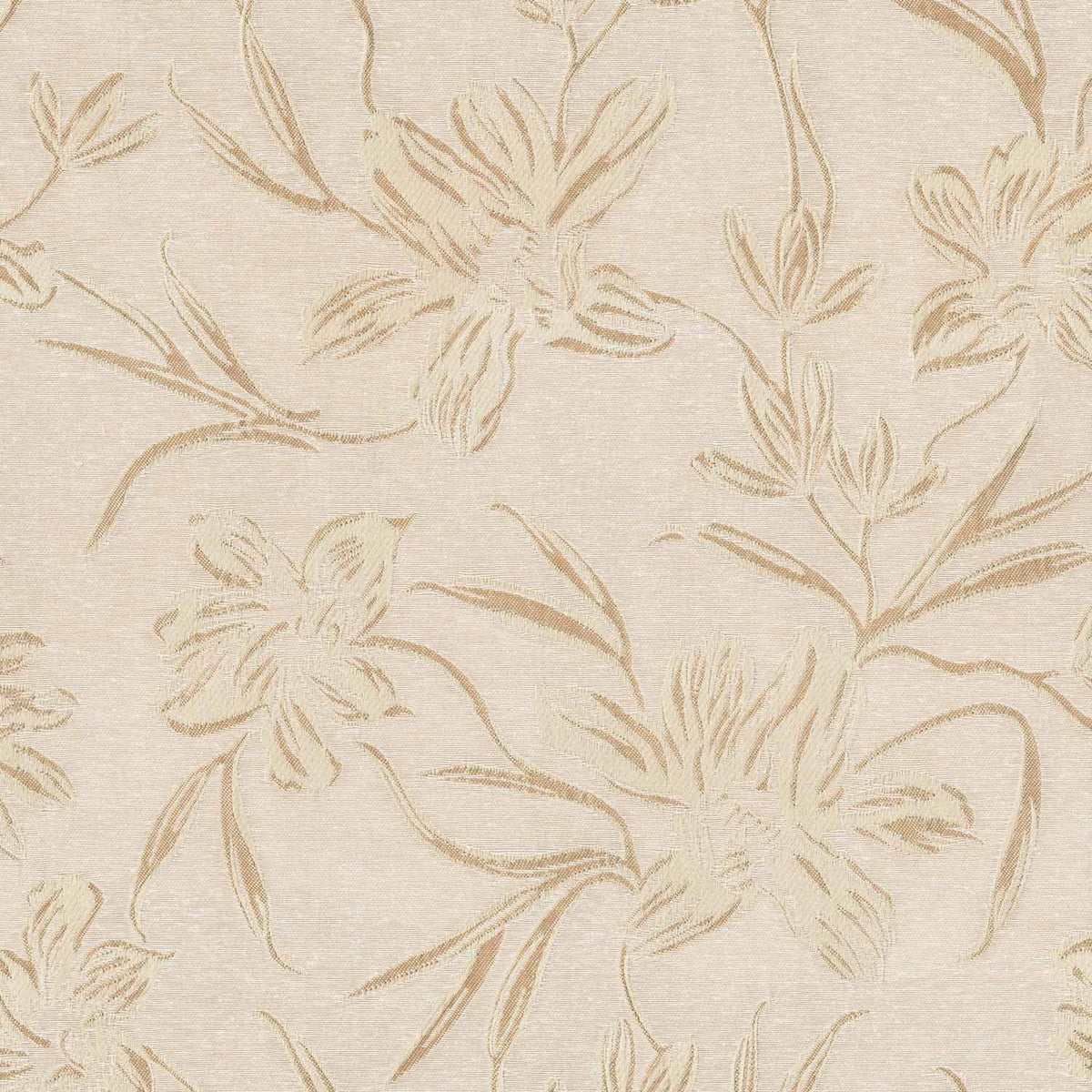 BSL BEIGE FLORAL CURTAIN FABRIC