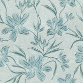 BSL SKY BLUE FLORAL CURTAIN FABRIC