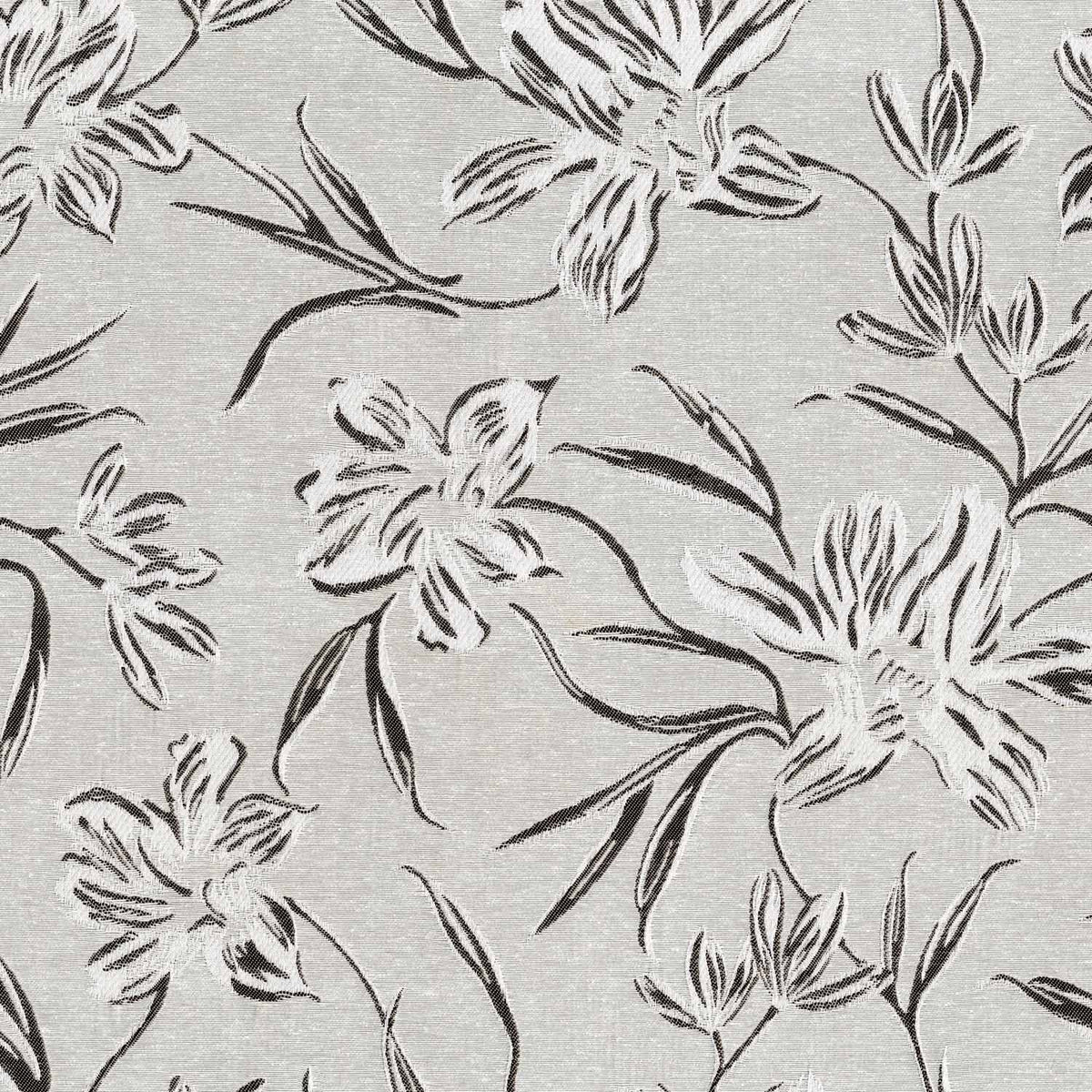 BSL BLACK FLORAL CURTAIN FABRIC