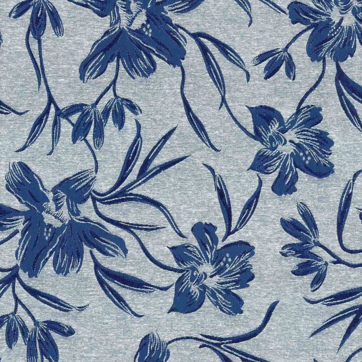 BSL BLUE FLORAL CURTAIN FABRIC