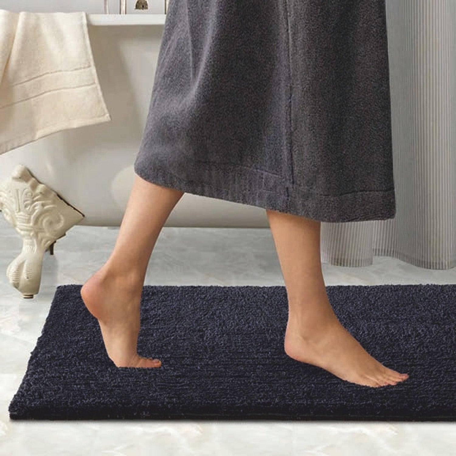 BAMBOO BLACK BATHMAT